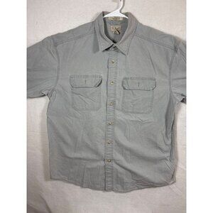 L.L.Bean Mens Traditional Fit Gray Button-Up Shirt Size L -REG100% Cotton